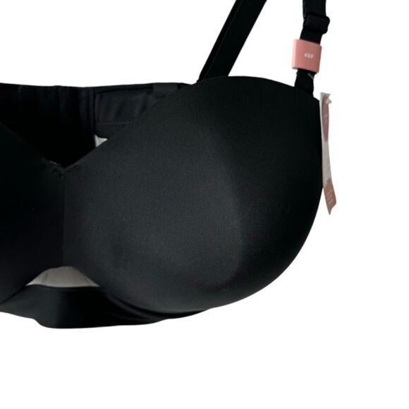 Cacique Black NWT Lightly Lined Multi Way Strapless Bra Sz 40F - Picture 4 of 11